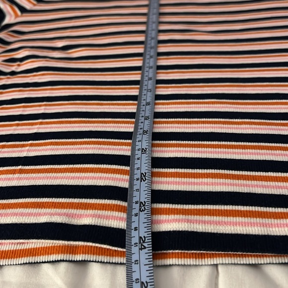 LOFT Boatneck Pink,orange and navy stripe - size XL - Picture 5 of 6